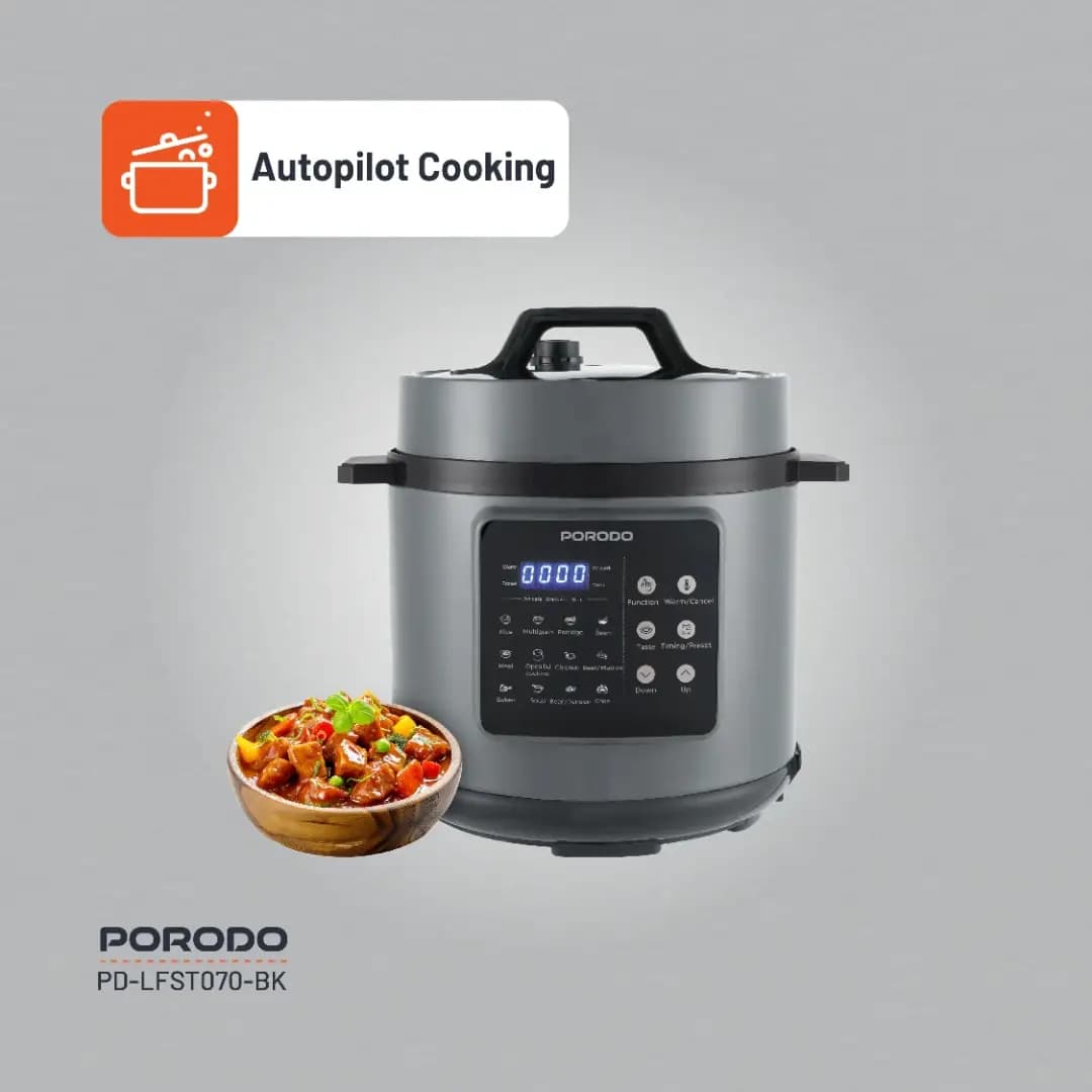 مولتی کوکر و غذاساز پرودو مدل Porodo Lifestyle 1300W Multi-Cuisine Pressure Cooker — تصویر ۷