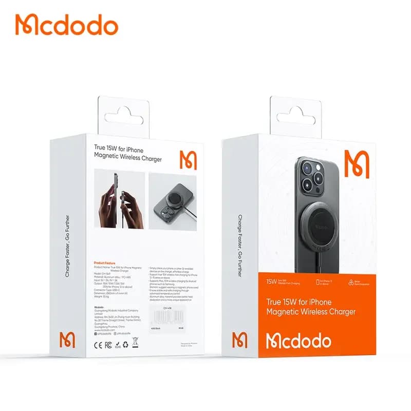شارژر وایرلس 15 وات مگ سیف مک دودو مدل Mcdodo CH-549 — تصویر ۸