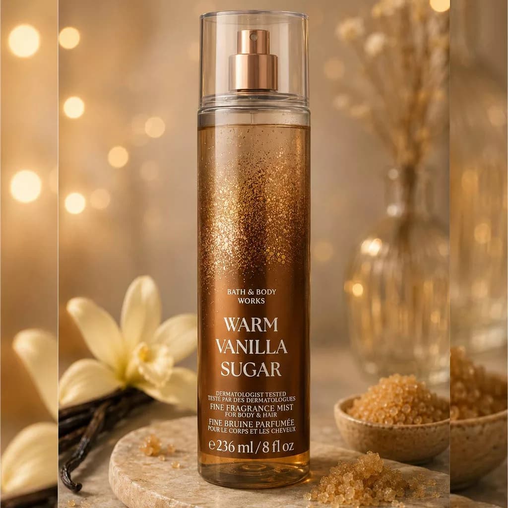بادی میست ماندگار بث اند بادی مدل warm vanilla sugar مناسب بدن و مو — تصویر ۲