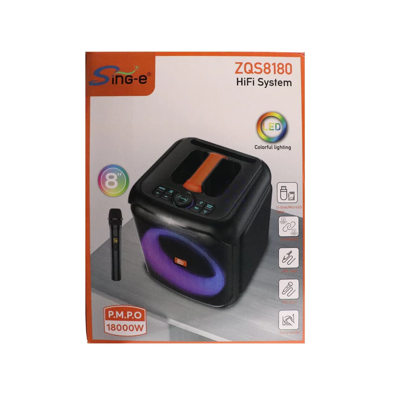 اسپیکر بی سیم Sing-e مدل ZQS8180 – مشکی — تصویر ۵