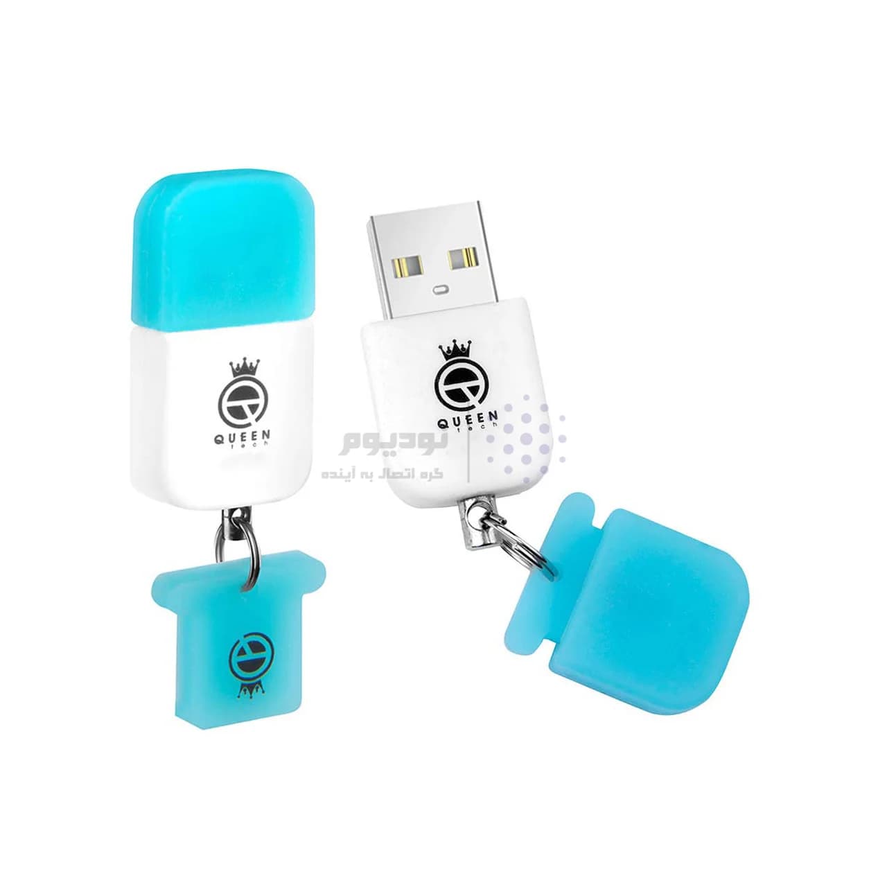 Queen Root USB2.0 Flash Memory-64GB آبی (گارانتی مادام العمر شرکت آی تین) — تصویر ۴
