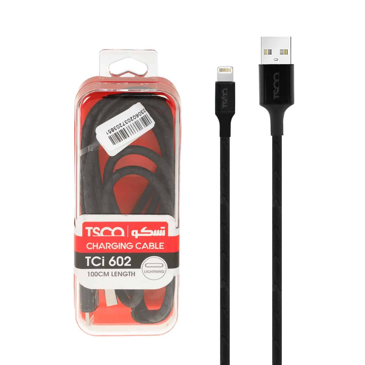 کابل شارژ و دیتا فست آیفون TSCO مدل Tci 602 – مشکی(گارانتی 12 ماهه TSCO) — تصویر ۲
