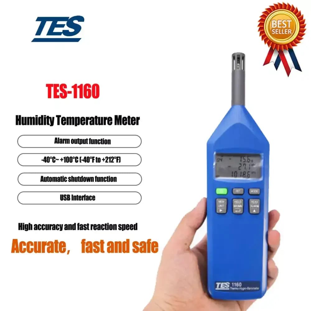 بارومتر، ترمورطوبت سنج تی ای اس مدل TES-1160 — تصویر ۶