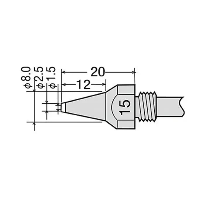 نوک قلع کش برقی گات مدل goot TP-100N-15 — تصویر ۲