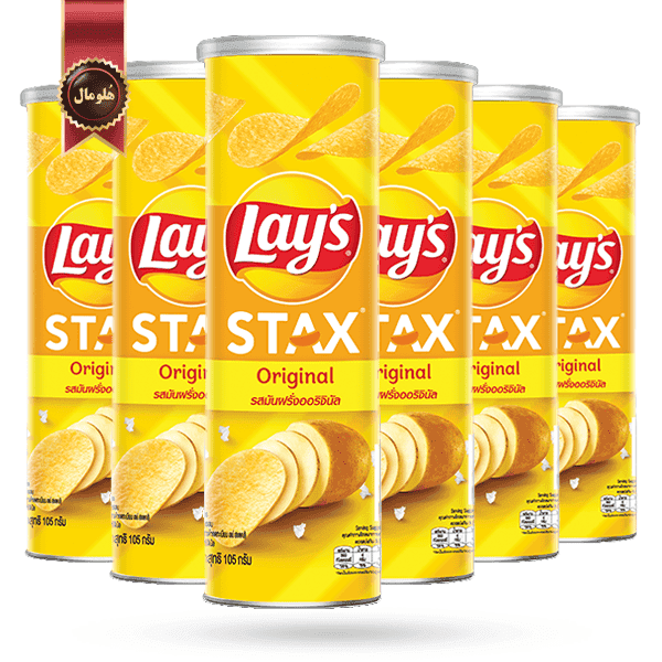 6 عدد چیپس لیز استاکس Lay’s stax مدل اورجینال original وزن 100 گرم (اورجینال)