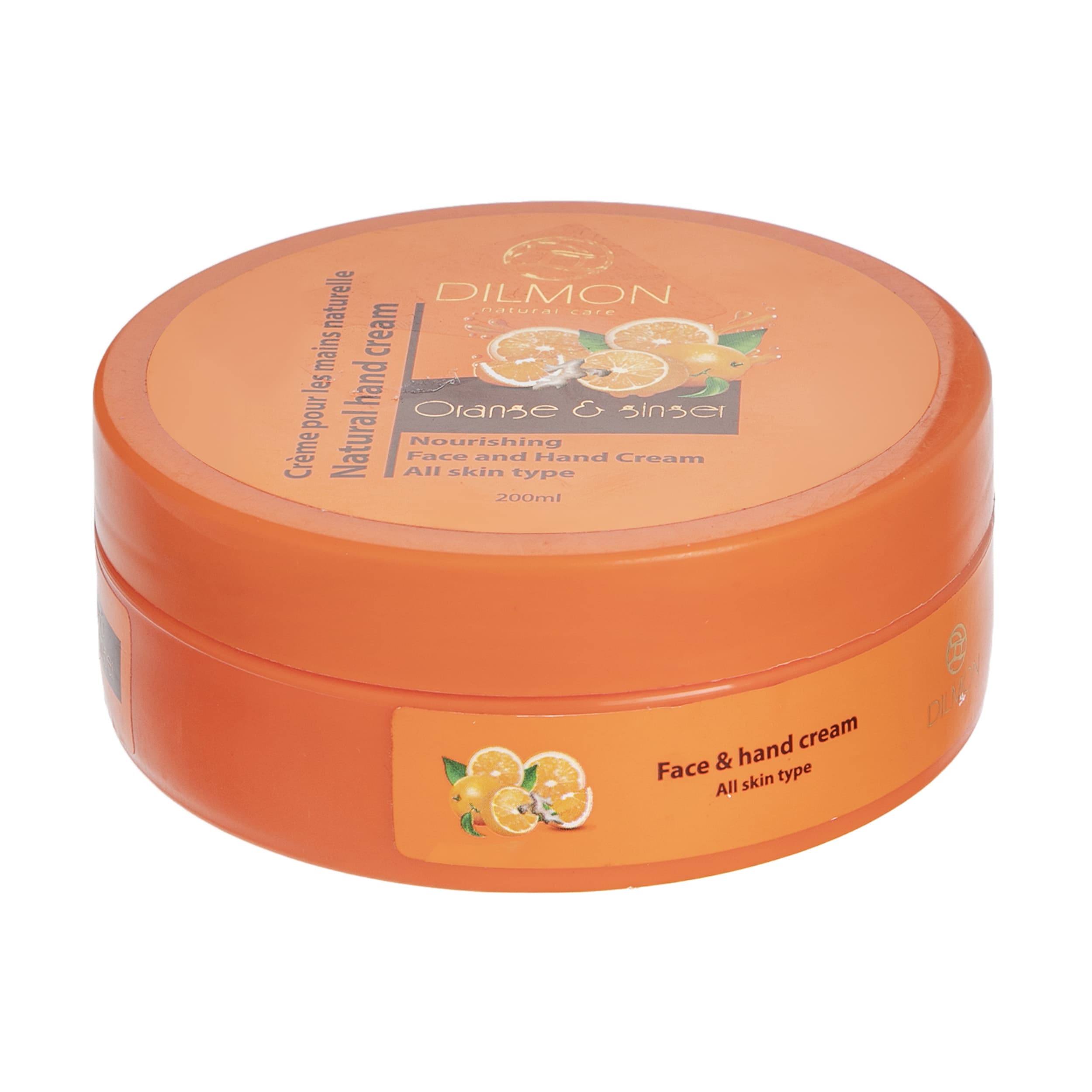 مراقبت پوست کرم مرطوب کننده دست و صورت دیلمون مدل Orange And Ginger حجم 200 میلی لیتر
