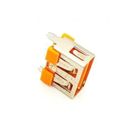 کانکتور USB-A مادگی ایستاده کوتاه 10mm رنگ نارنجی