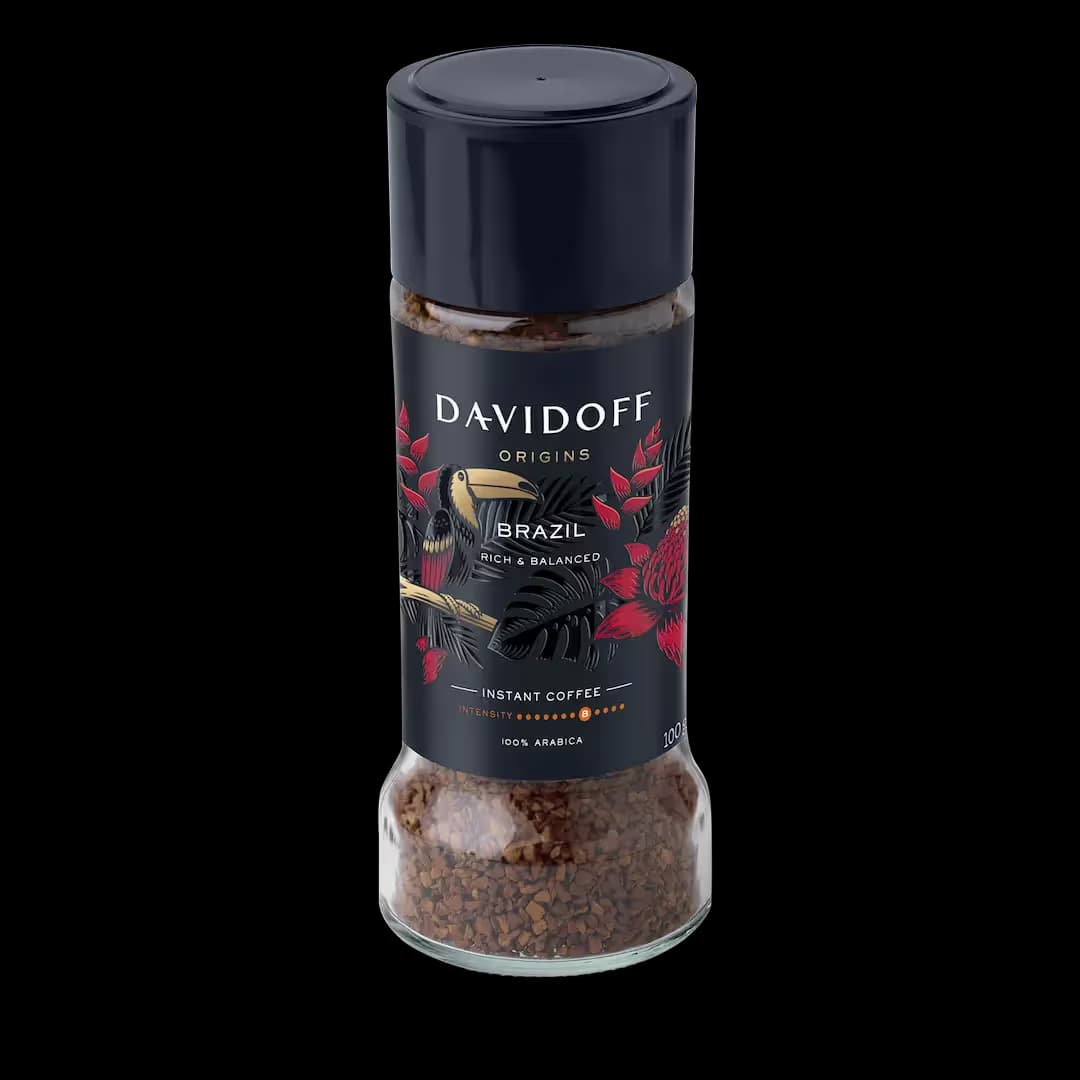 قهوه فوری دیویدوف اوریجینز برزیل ۱۰۰ گرمی | Davidoff Origins Brazil Instant Coffee 100g اصل تاریخ انقضا 12.04.2028