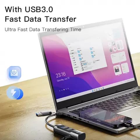 هاب 6 پورت USB/TYPE-C یسیدو Yesido HB19 — تصویر ۲