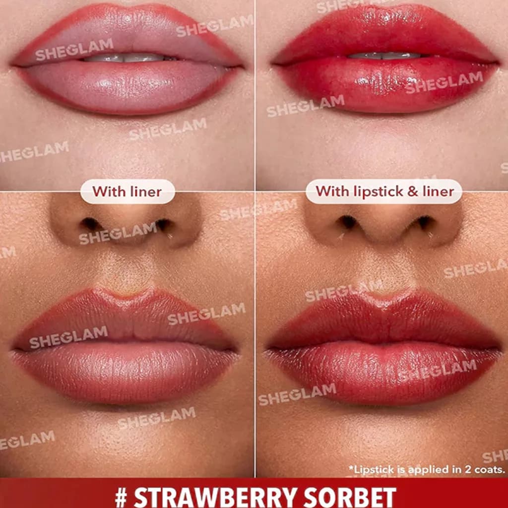 خط لب و رژلب مدادی دو طرفه شیگلم GLAM 101 در 11 رنگ — تصویر ۶