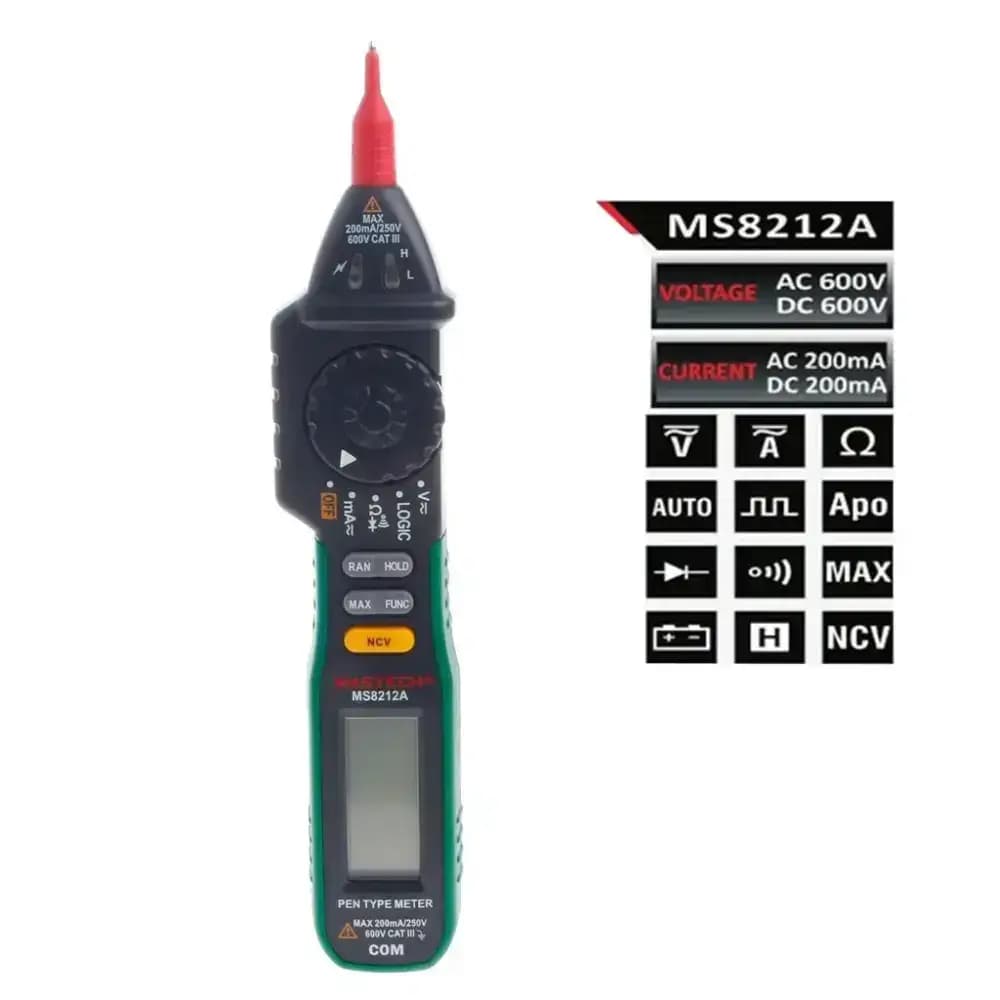 مولتی متر قلمی مستک مدل MASTECH MS8212A — تصویر ۴