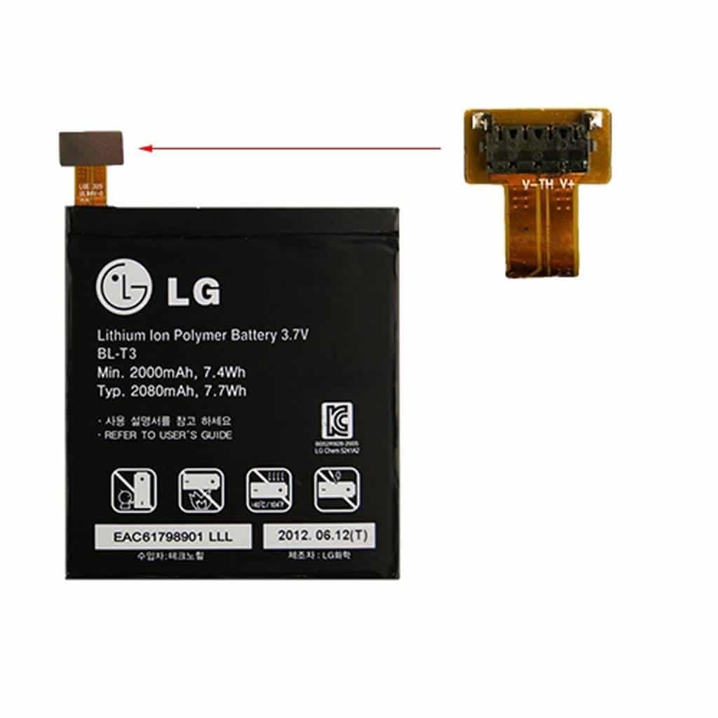 باتری الجی LG Optimus Vu مدل BL-T3 — تصویر ۲