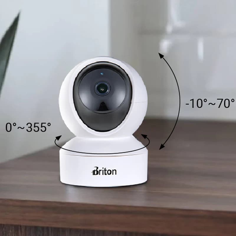 دوربین مداربسته چرخشی رومیزی و دیواری بیسیم برایتون مدل IOT-72P8 — تصویر ۲