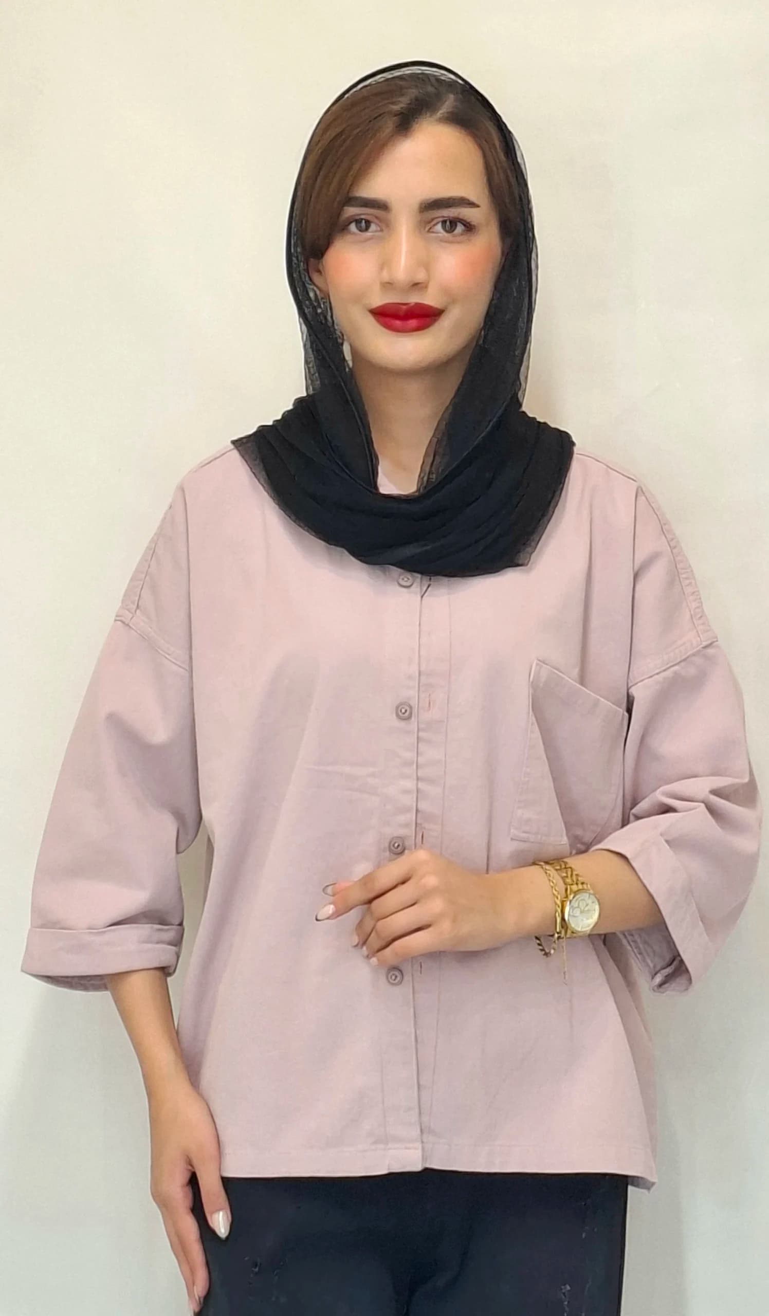 مانتو کتان باکسی(زنانه) — تصویر ۴