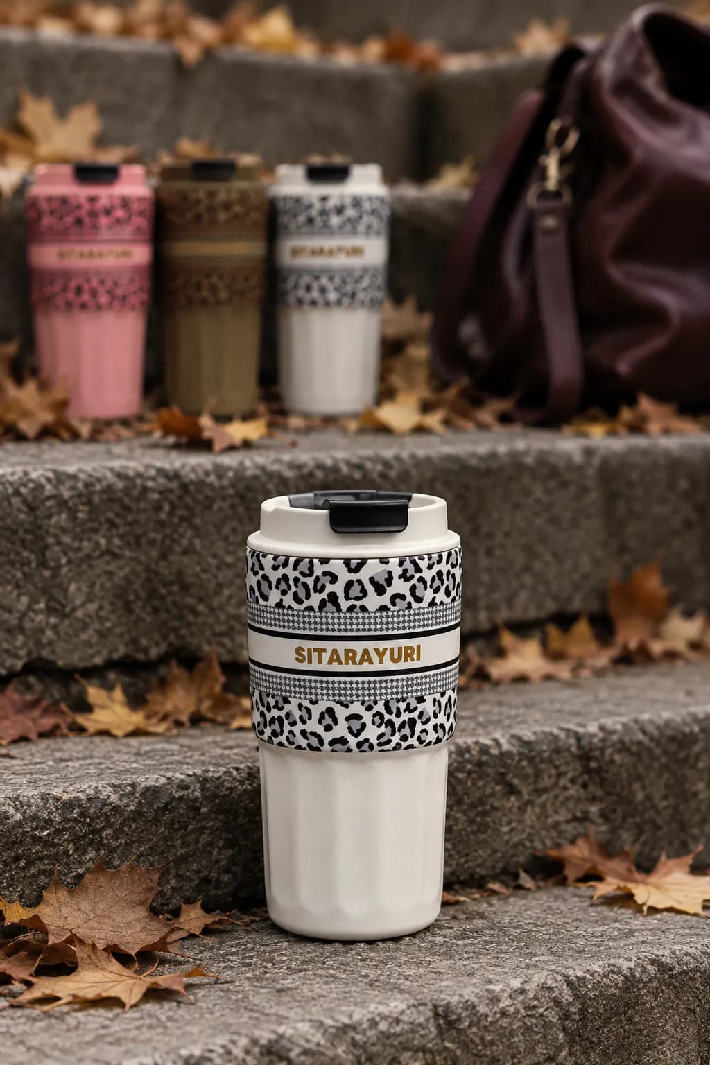 تراول ماگ Sitarayuri 360ml مدل Leopard — تصویر ۴