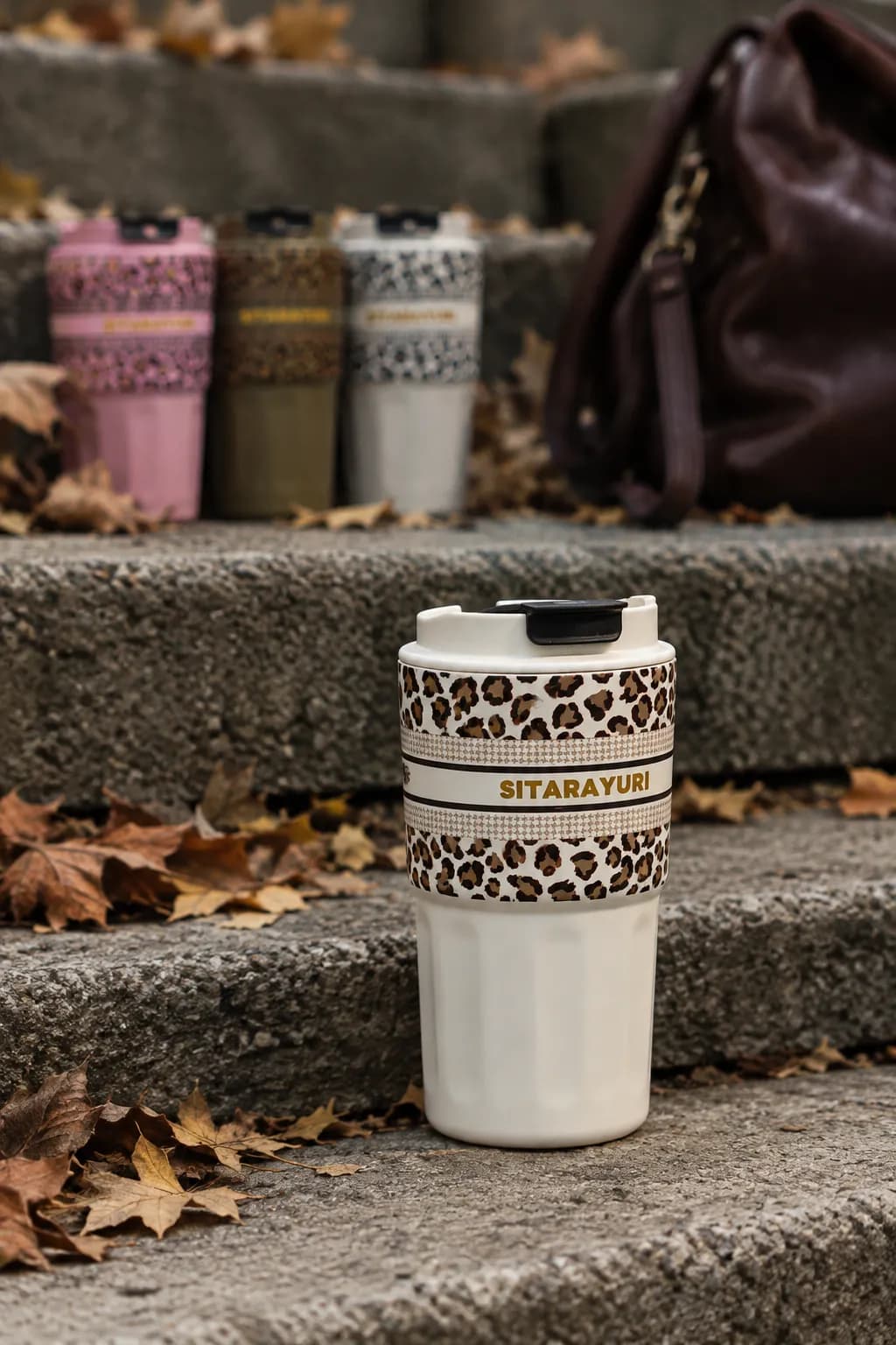 تراول ماگ Sitarayuri 360ml مدل Leopard — تصویر ۳