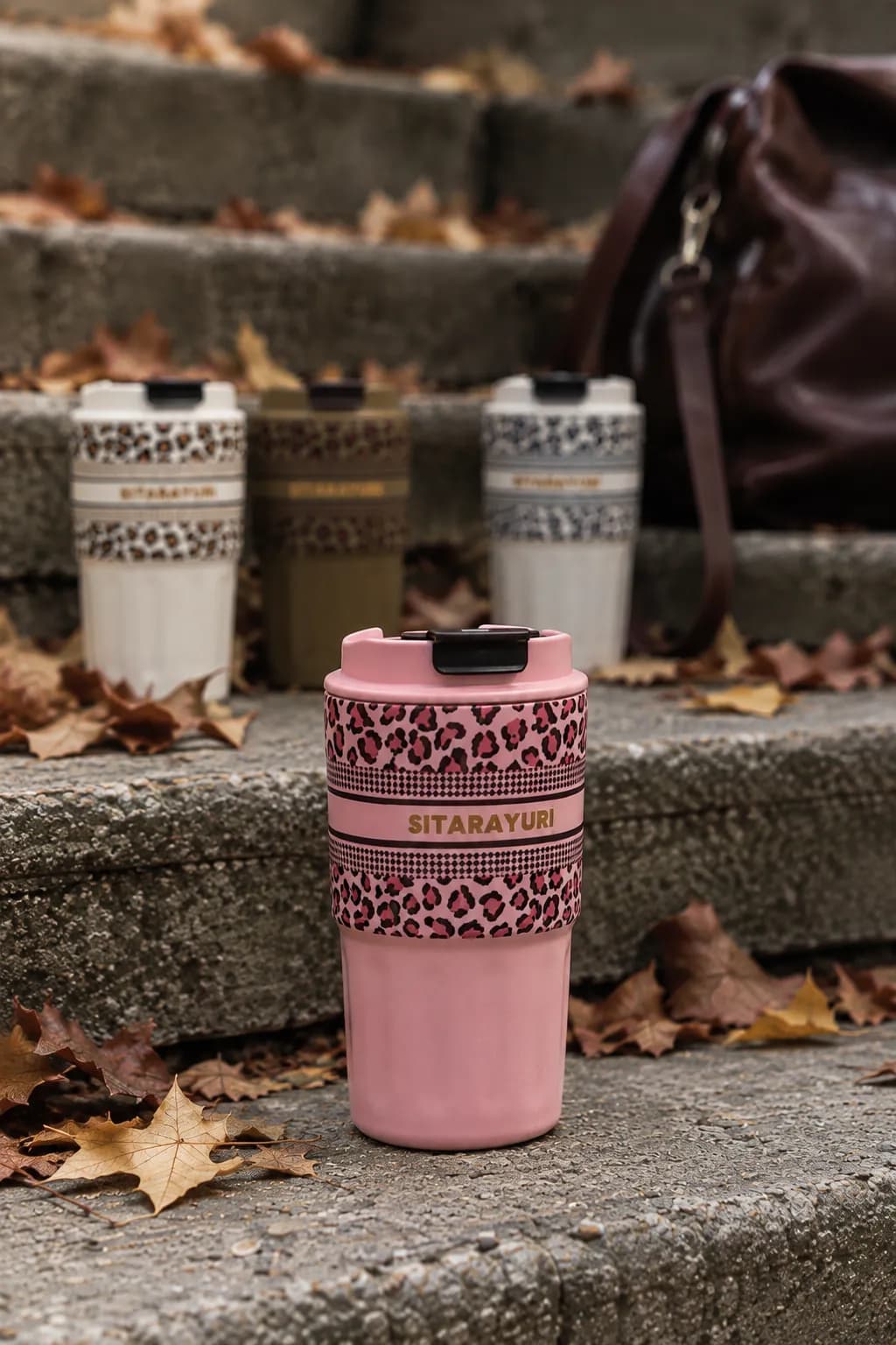 تراول ماگ Sitarayuri 360ml مدل Leopard — تصویر ۲