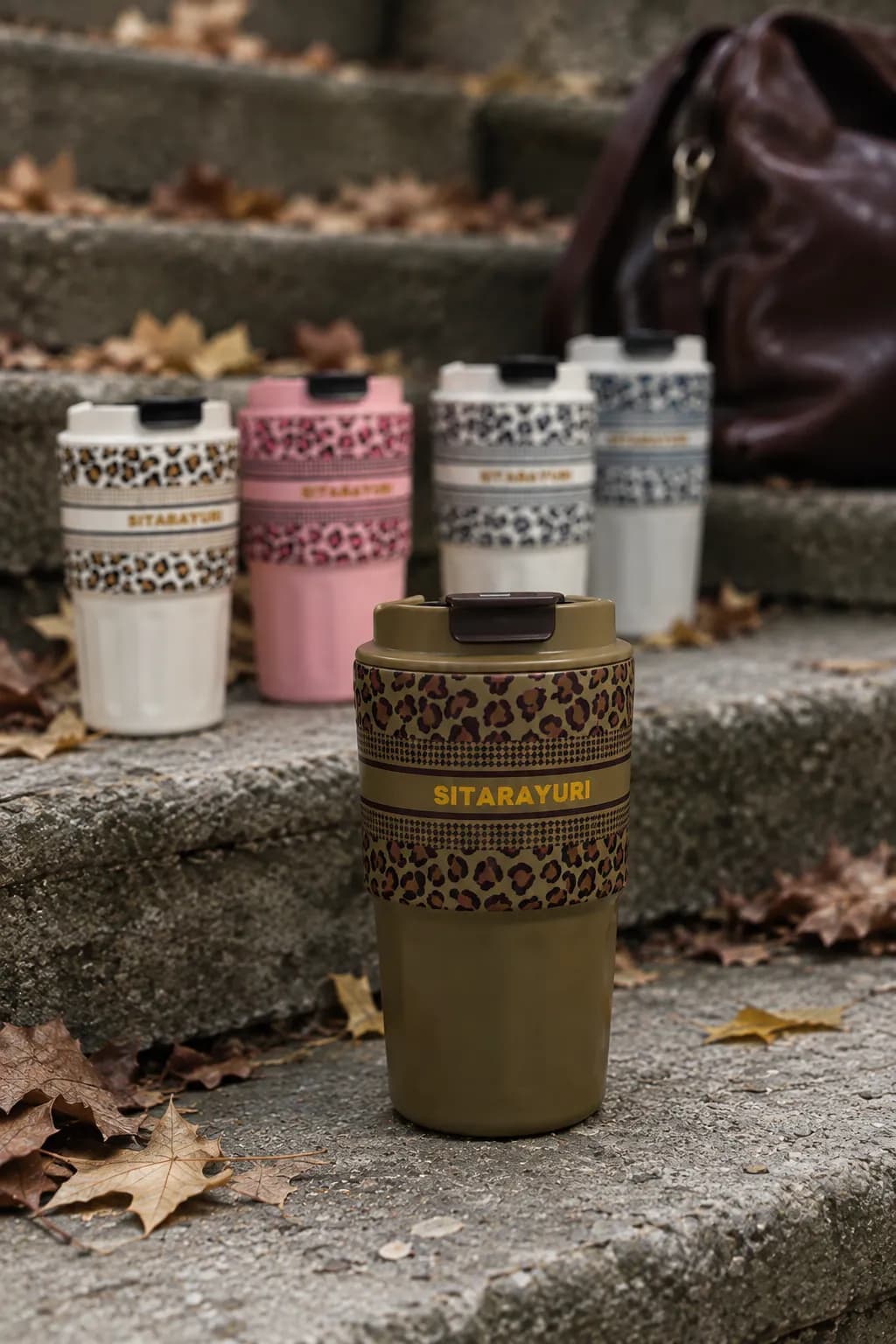 تراول ماگ Sitarayuri 360ml مدل Leopard