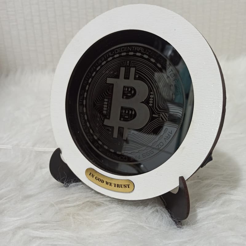 تابلو نوری گیم دکور طرح Bitcoin مدل بیت کوین — تصویر ۳
