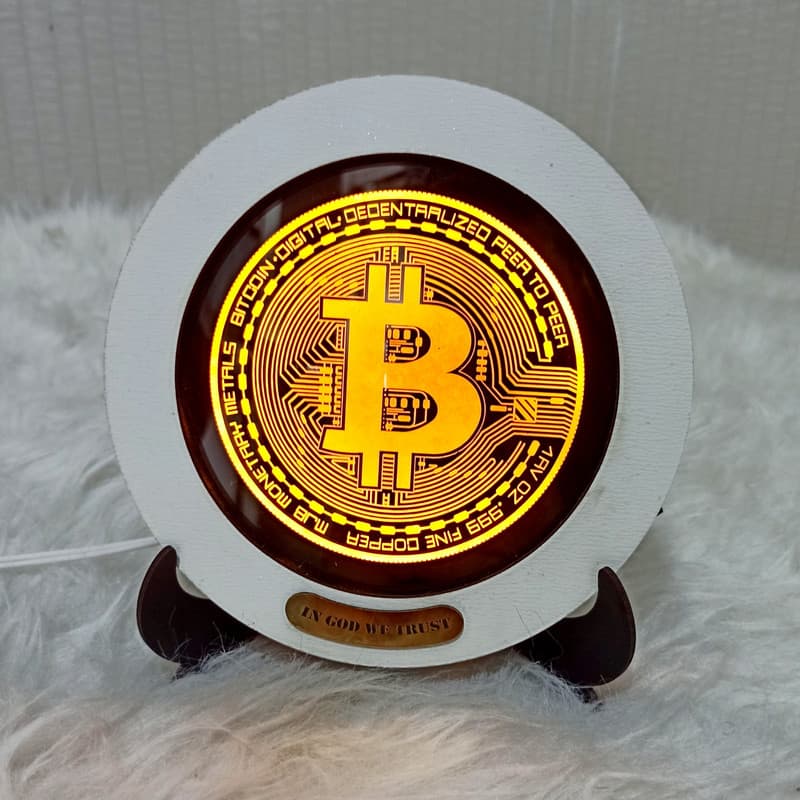 تابلو نوری گیم دکور طرح Bitcoin مدل بیت کوین — تصویر ۶