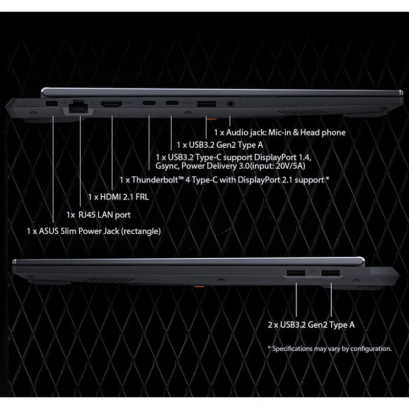 لپتاپ 16 اینچ ایسوس مدل ASUS TUF Gaming F16 FX608JPR WH74 CORE i7 14650HX 16GB DDR5 1TB SSD M.2 RTX 5070 8GB GDDR7 — تصویر ۶
