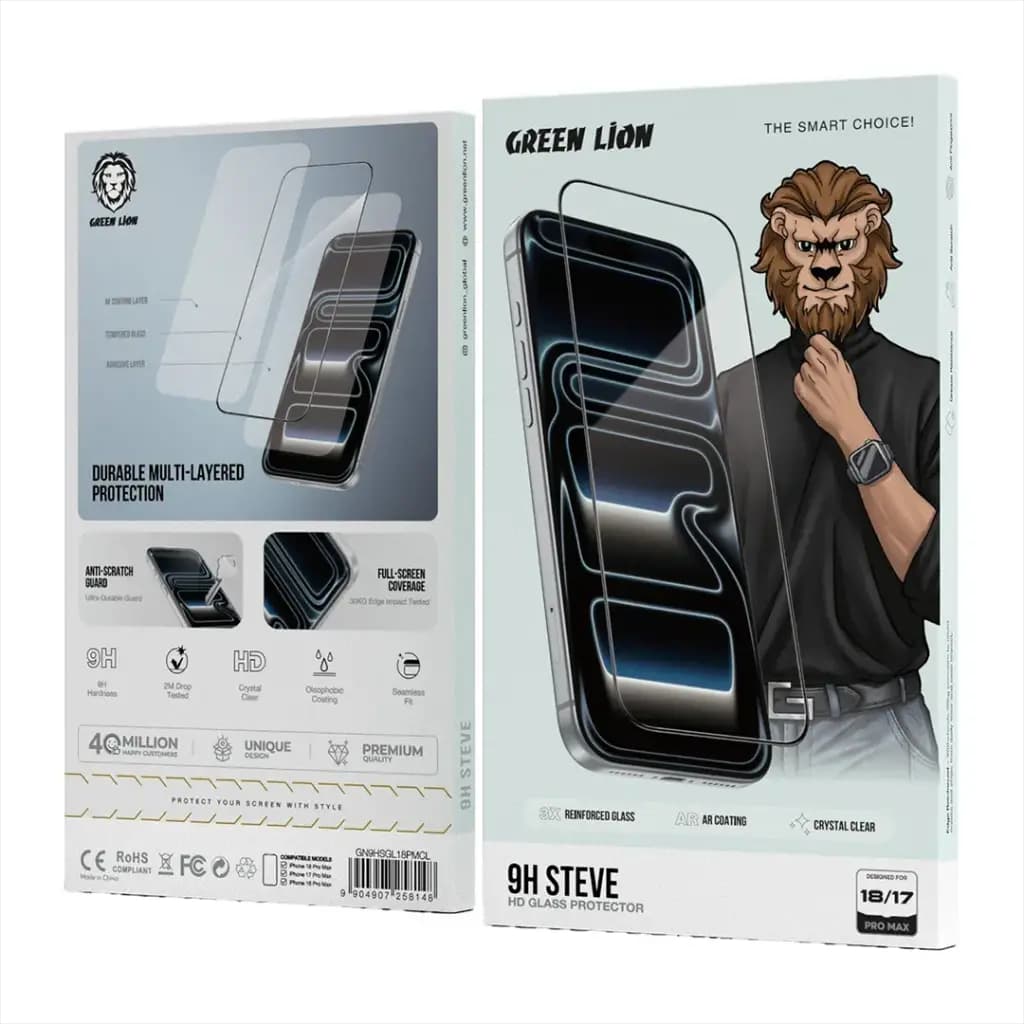 گلس كریستالی Steve 9H 17 / 18 Pro Max گرین لاین — تصویر ۲