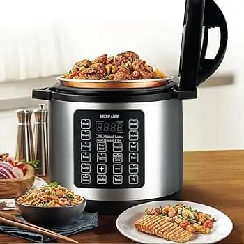 زودپز برقی 6 لیتری گرین لاین Green Lion 6L Electric Pressure Cooker — تصویر ۳