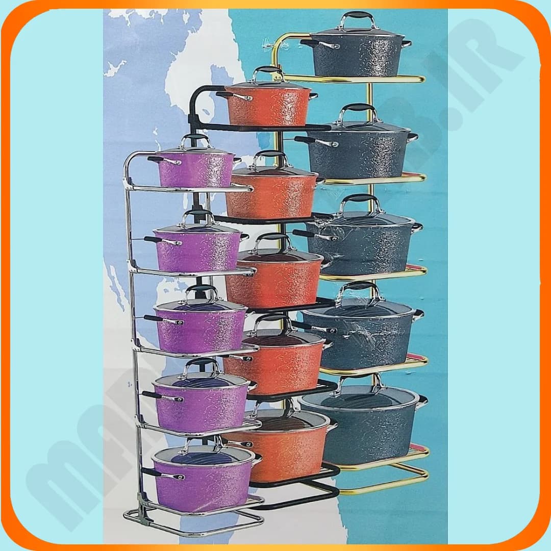 استند قابلمه طبقاتی مشکی ZB-602 زومبا