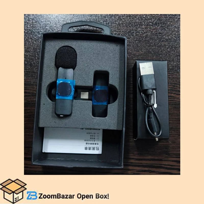میکروفن یقه ای مدل K8 مشکی – Open Box ( فاقد دانگل Lightning ) — تصویر ۲