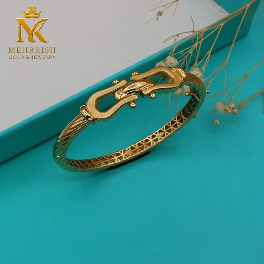 دستبند النگویی طرح امگا کد K-263