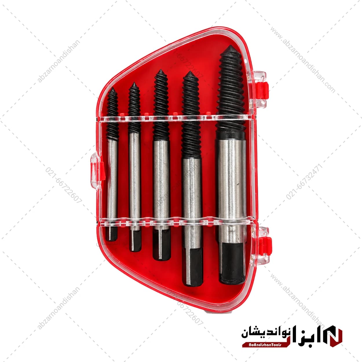 مجموعه ۵ عددی قلاویز چپ گرد سایز ۱ تا ۵ — تصویر ۲
