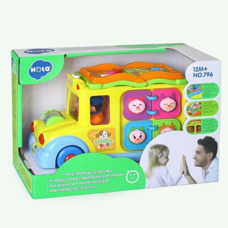 اتوبوس آموزشی موزیکال هولی تویز (هالی تویز) Huile Toys 796