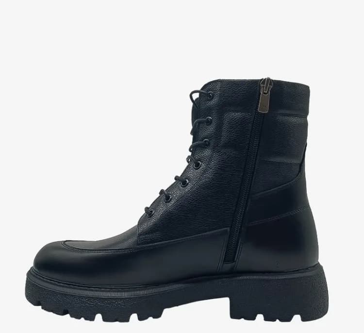 نیم بوت مردانه مونو مدل چرم طبیعی کد J5544 رنگ مشکی