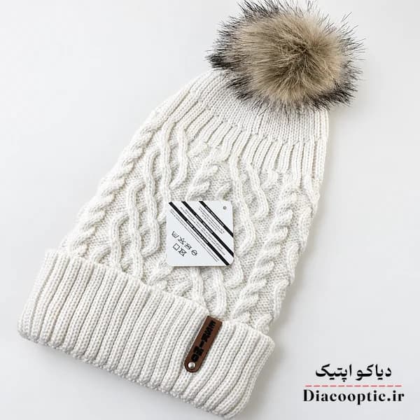 کلاه تک زمستانی زنانه خزدار مدل شیطونی کد 63 — تصویر ۴