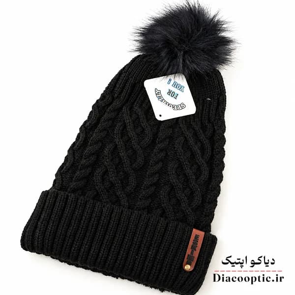 کلاه تک زمستانی زنانه خزدار مدل شیطونی کد 63 — تصویر ۳