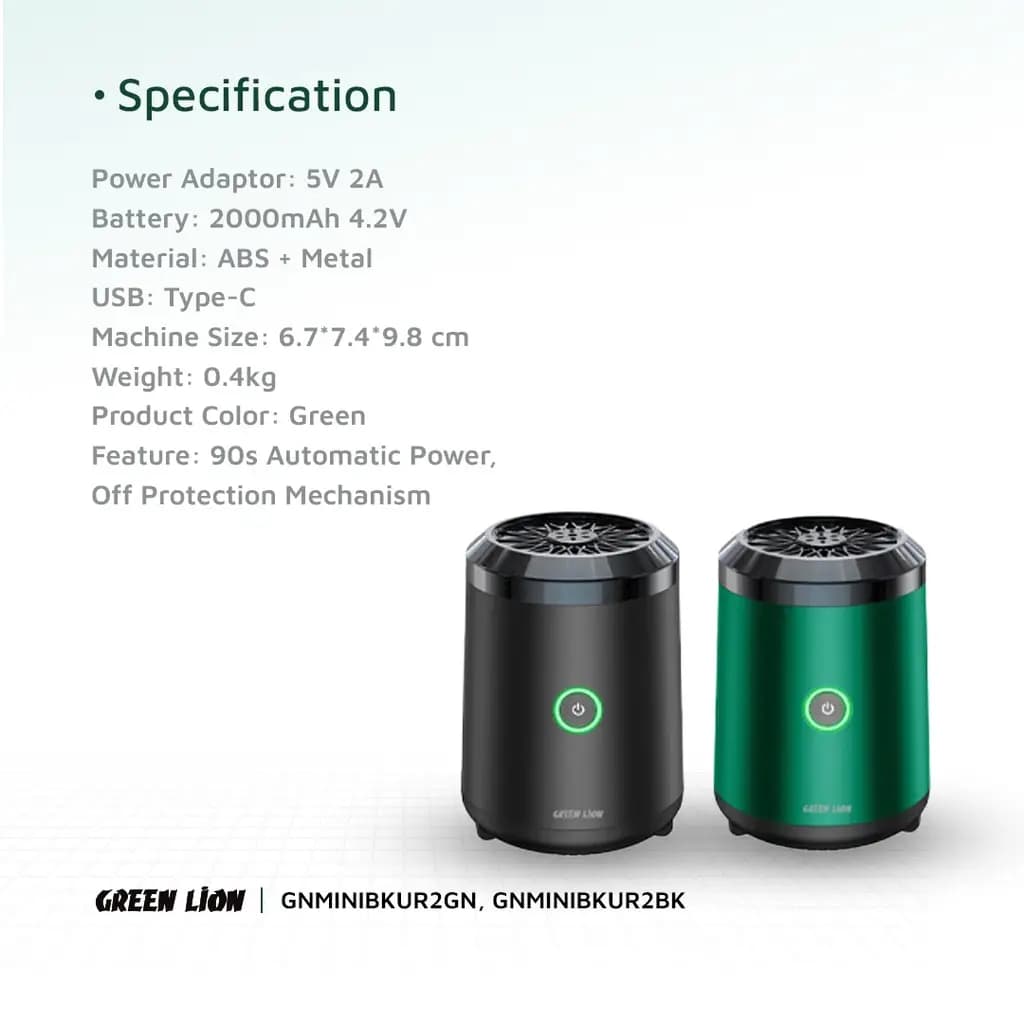 دستگاه بخور مینی گرین لاین مدل {GNMINIBKUR2GN} Green Lion Mini — تصویر ۳