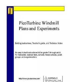 دانلود کتاب Pico Turbine Educational Windmill Plans – برنامه های آسیاب بادی آموزشی توربین پیکو