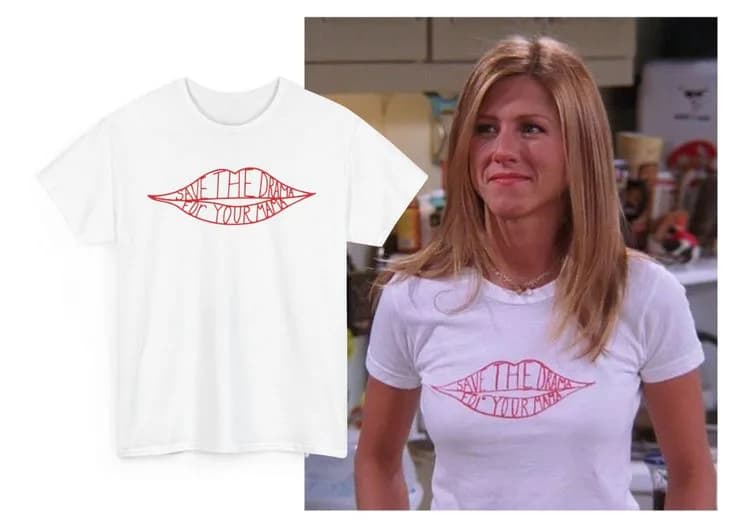 تیشرت نخ پنبه سریال فرندز طرح Save the Drama Rachel Green