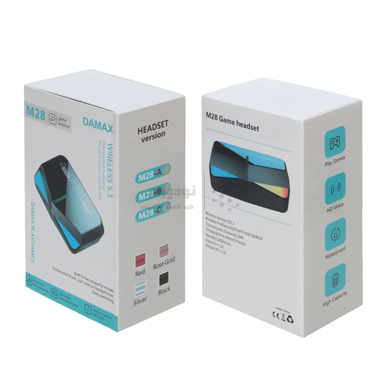 ایرفون بی سیم DAMAX مدل M28 – مشکی — تصویر ۵
