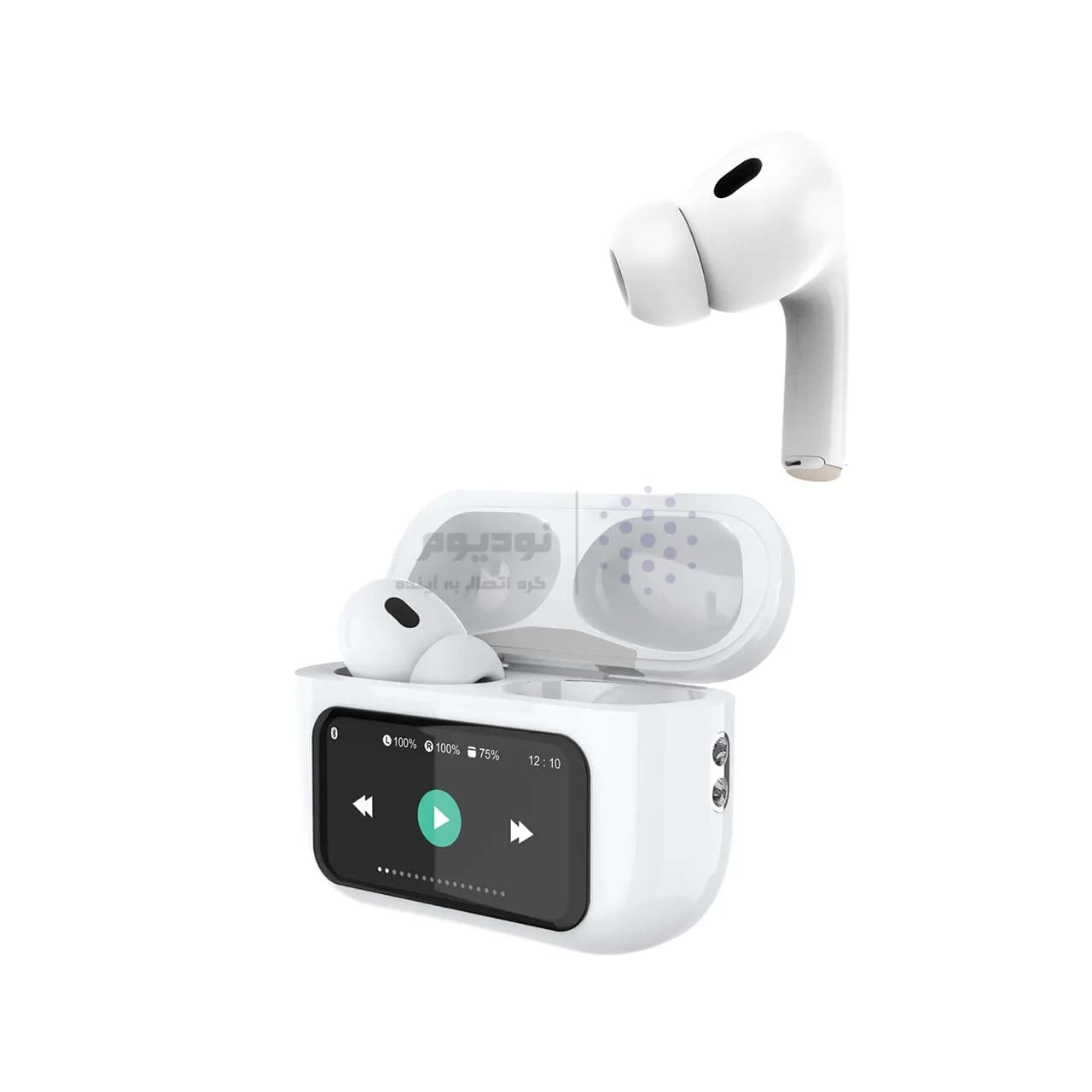 ایرفون بی سیم Hatron Touch Screen مدل HTW820T ANC+ENC – سفید — تصویر ۲