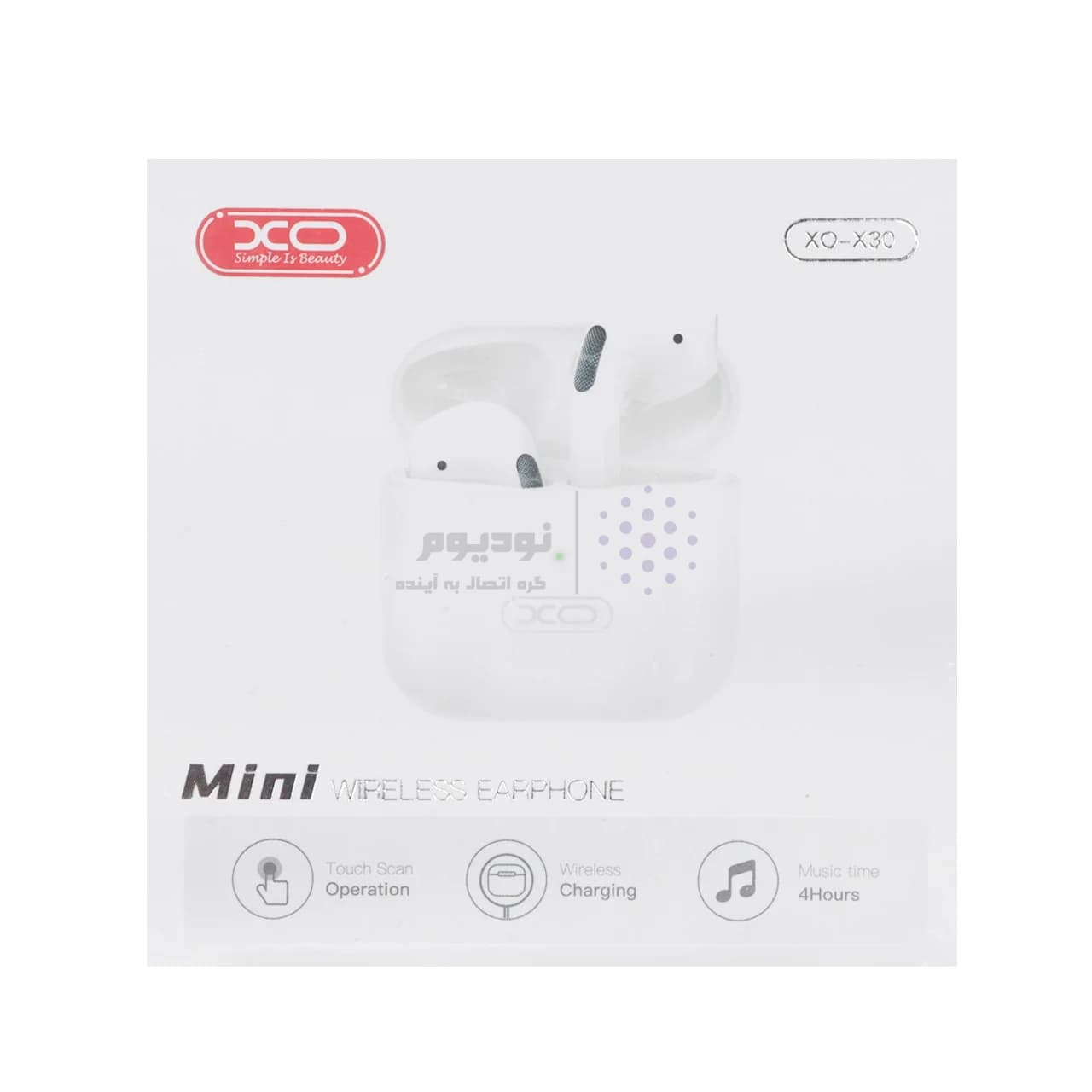ایرفون بی سیم XO باقابلیت وایرلس شارژ مدل X30 – سفید — تصویر ۴