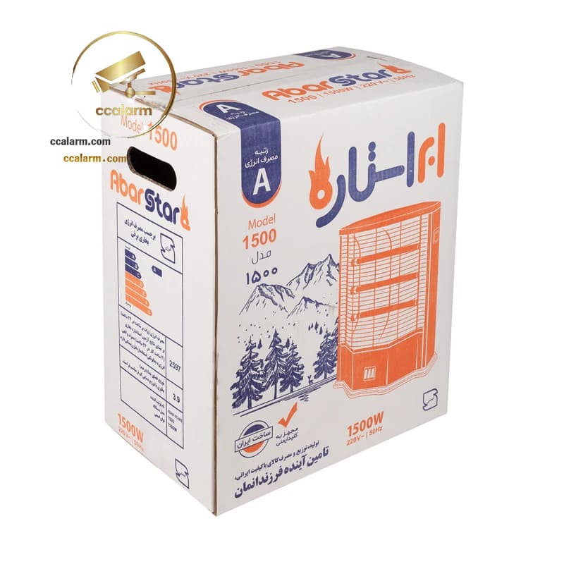 بخاری برقی فن دار ابر استاره مدل تویوست toyoset _ با راندمان انرژی A — تصویر ۲