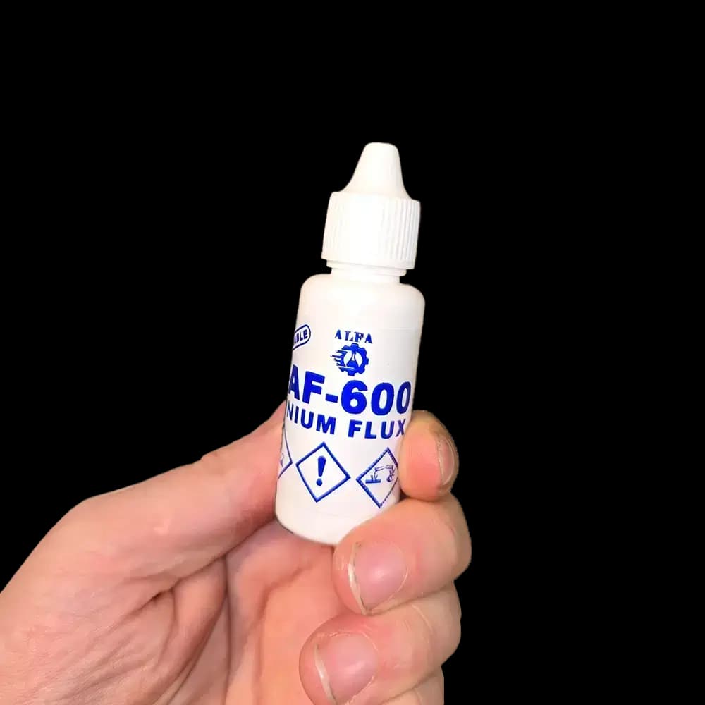 مایع فلاکس لحیم کاری آلومینیوم آلفا مدل alpha AF-600 ALUMINIUM FLUX حجم 30cc — تصویر ۳