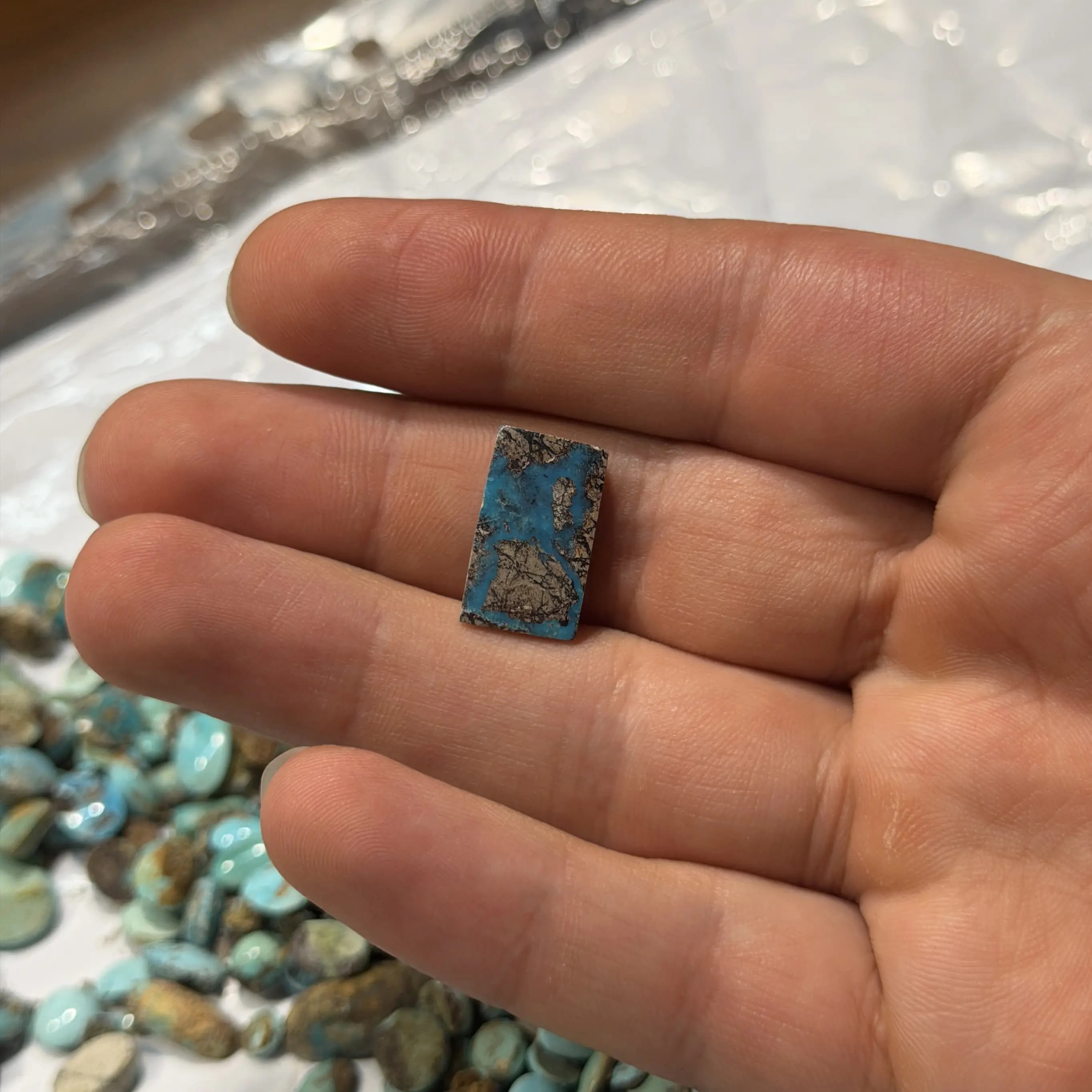 سنگ فیروزه تزاش مستطیلی کد2815