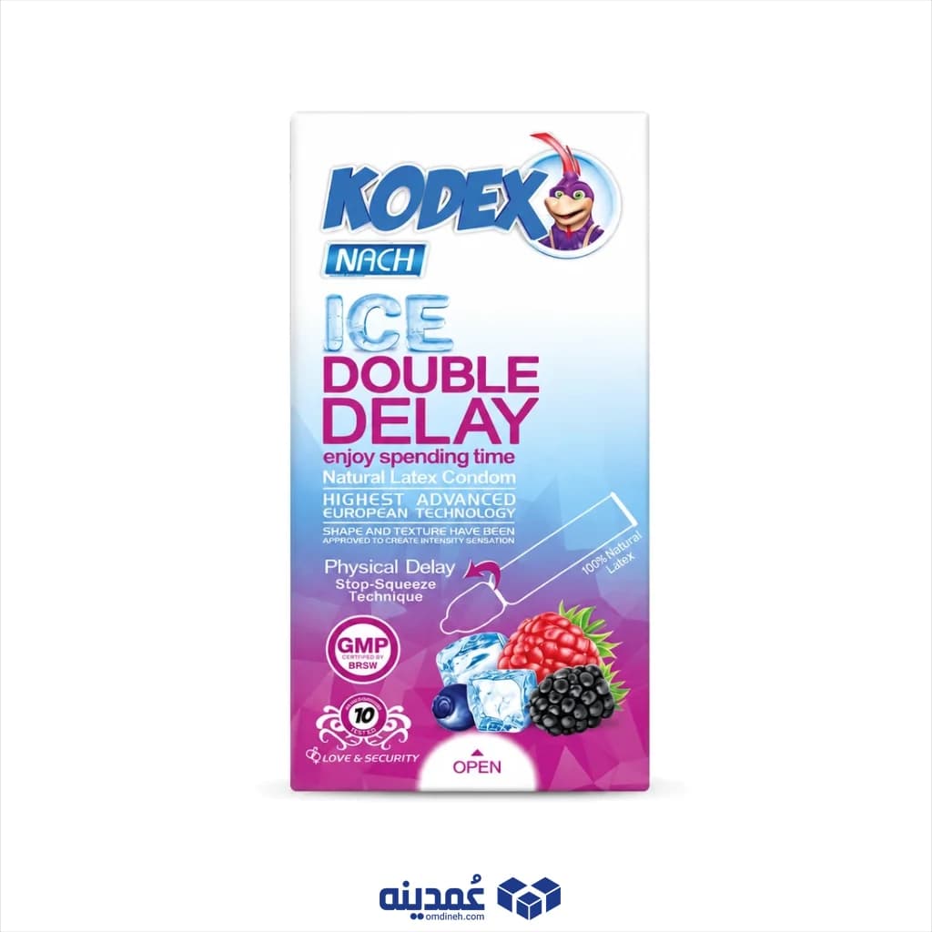کاندوم کدکس مدل ice double delay بسته 10 عددی