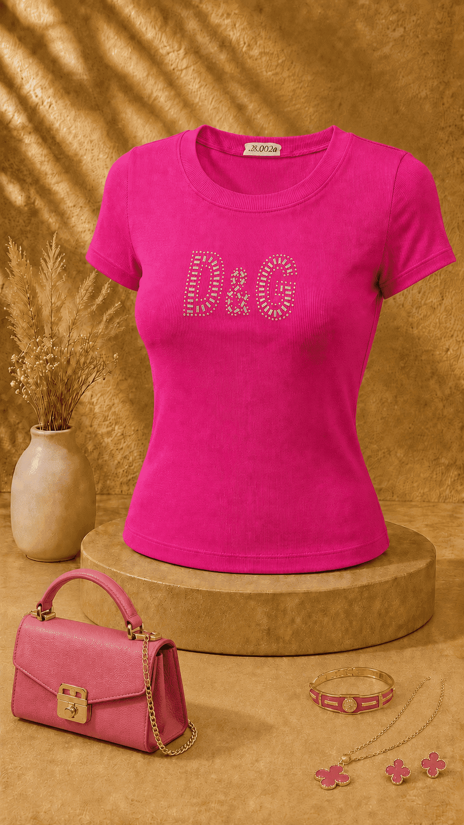 کراپ فانریپ نگینی D&G سرخابی