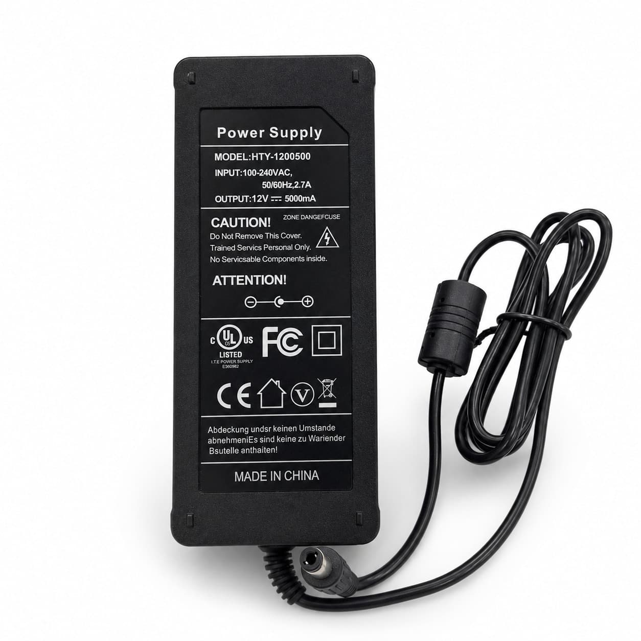 آداپتور 12 ولت 5 آمپر برند Power Supply | جنس عالی درجه 1 (سنگین وزن)