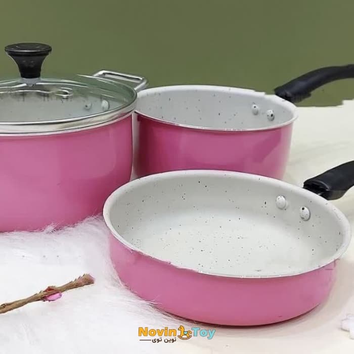 سرویس قابلمه 4 تیکه تفلون چیکو — تصویر ۲
