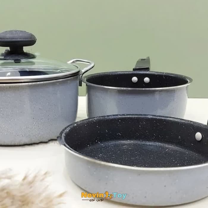 سرویس قابلمه 4 تیکه تفلون چیکو — تصویر ۳