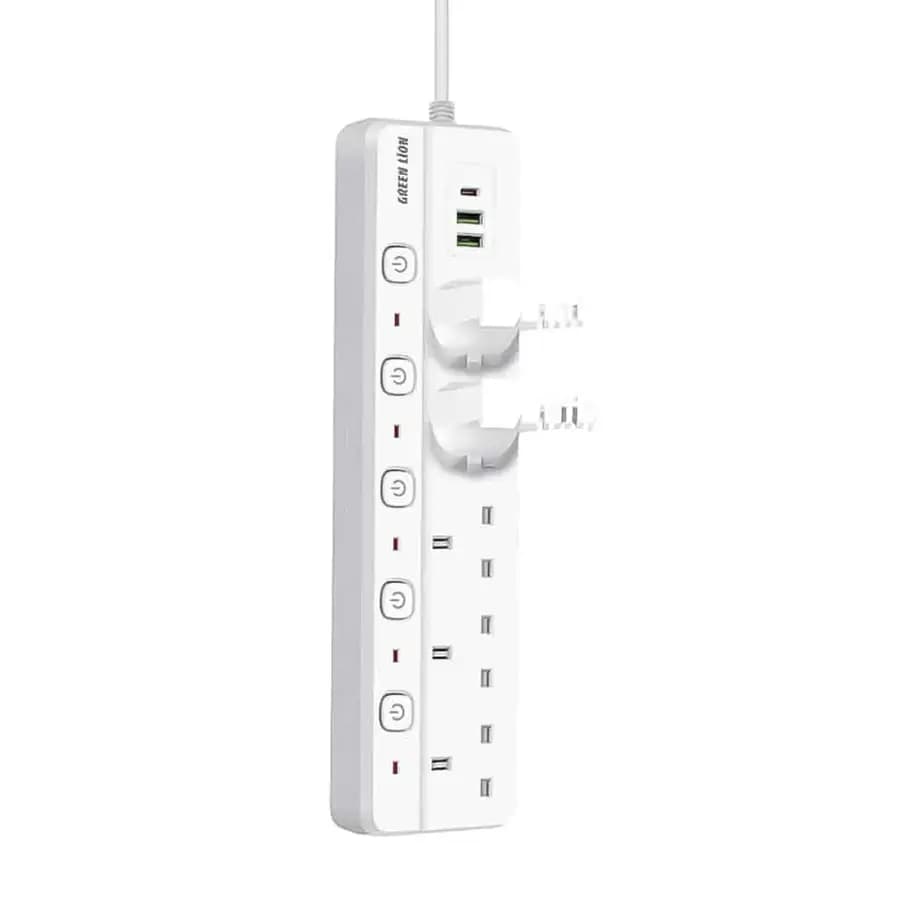 چندراهی گرین لاین مدل Green Lion Power Socket 2 USB-A & 1 Type-C 2500W — تصویر ۴